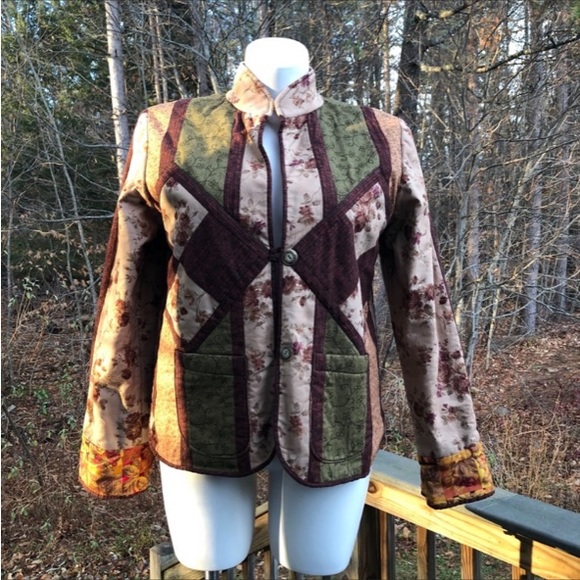 Handmade quilted reversible jacket size - Picture 4 of 9